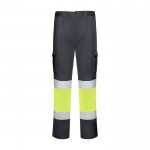 Pantalón laboral de alta visibilidad 250 g/m2 Roly Daily Stretch HV color gris topo segunda vista