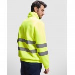 Sudadera laboral alta visibilidad de felpa 280 g/m2 Roly Spica color amarillo fluorescente vista detalle 1