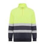 Sudadera laboral alta visibilidad de felpa 280 g/m2 Roly Spica color gris topo segunda vista
