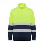 Sudadera laboral alta visibilidad de felpa 280 g/m2 Roly Spica color azul marino segunda vista