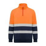 Sudadera laboral alta visibilidad de felpa 280 g/m2 Roly Spica color naranja fluorescente segunda vista