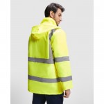 Parka laboral acolchada alta visibilidad 395 g/m2 Roly Merak color azul marino vista detalle 3