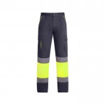 Pantalón laboral largo multibolsillos visibilidad 235 g/m2 Roly Enix color gris topo segunda vista