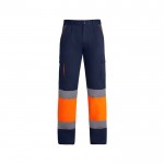 Pantalón laboral largo multibolsillos visibilidad 235 g/m2 Roly Enix color naranja fluorescente segunda vista