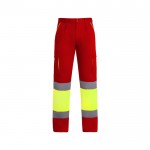 Pantalón laboral largo multibolsillos visibilidad 235 g/m2 Roly Enix color rojo segunda vista