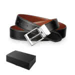 Cinturones personalizados con logo color negro vista colores