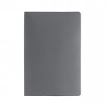 Libreta de papel piedra resistente al agua A5 con hojas lisas color gris oscuro primera vista