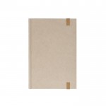 Libreta de caña de azúcar con tapa dura y A5 hojas a rayas color natural segunda vista