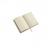Libreta de caña de azúcar con tapa dura y A5 hojas a rayas color natural tercera vista