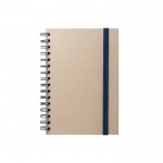 Libreta de anillas y tapa dura de caña de azúcar A5 hojas a rayas color azul primera vista