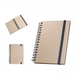 Libreta de anillas y tapa dura de caña de azúcar A5 hojas a rayas varios colores