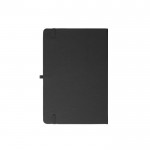 Libreta de 100% RPET y esquinas redondeadas A5 hojas a rayas color negro segunda vista