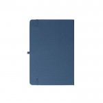 Libreta de 100% RPET y esquinas redondeadas A5 hojas a rayas color azul segunda vista