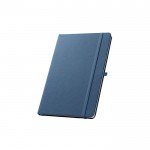 Libreta de 100% RPET y esquinas redondeadas A5 hojas a rayas color azul