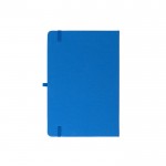 Libreta de 100% RPET y esquinas redondeadas A5 hojas a rayas color azul real segunda vista