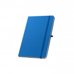 Libreta de 100% RPET y esquinas redondeadas A5 hojas a rayas color azul real