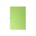 Libreta de 100% RPET y esquinas redondeadas A5 hojas a rayas color verde claro segunda vista