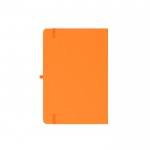Libreta de 100% RPET y esquinas redondeadas A5 hojas a rayas color naranja segunda vista