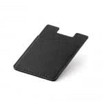 Portatarjetas de PU con cerradura RFID color negro
