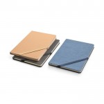Libreta con tapa rígida en papel kraft y esquinas redondas A5