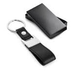 Elegante llavero promocional para empresas color negro vista productos