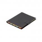 Libreta con adhesivos para publicidad color negro