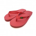 Chanclas con logo y con la bandera de Brasil Brasileiras color rojo segunda vista
