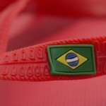 Chanclas bandera de brasil con logo