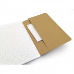 Libreta de papel reciclado con bolsillo interior color marfil con logo