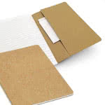 Libreta de papel reciclado con bolsillo interior color marfil vista productos