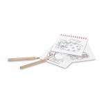 Cuaderno con dibujos para colorear color rojo tercera vista