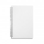 Libreta con tratamiento antibacterias color blanco primera vista
