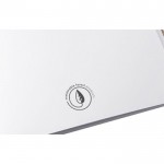 Libreta con tratamiento antibacterias color blanco cuarta vista
