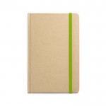 Libreta A5 personalizada papel reciclado color verde claro primera vista