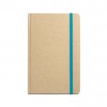 Libreta A5 personalizada papel reciclado color azul claro primera vista