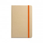 Libreta A5 personalizada papel reciclado color naranja primera vista