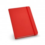 Libreta de 160 páginas lisas con tapa dura color rojo