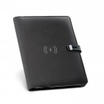 Carpeta con cargador inalámbrico color negro tercera vista