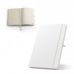 Libreta eco en poliéster reciclado con portaboli A5 hojas a rayas varios colores