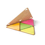 Set de notas adhesivas en forma triangulo color marrón