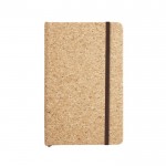 Libreta de corcho con separador y cierre elástico A5 hojas lisas color natural primera vista