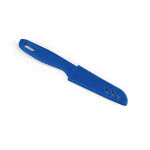Cuchillo de acero con funda color azul real