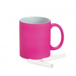 Tazas publicitarias acabado neón mate color fucsia tercera vista