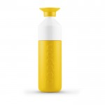 Botella publicitaria con función térmica color amarillo primera vista