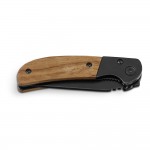 Navaja de bolsillo de acero inoxidable y madera con cierre color natural primera vista