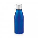 Botella metálica con logotipo color azul real