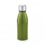 Botella metálica con logotipo color verde claro