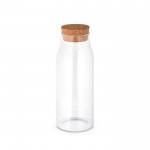 Botella grande de vidrio borosilicatado color natural