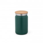 Vaso termo con tapón de corcho  color verde oscuro