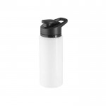 Botella deportiva de aluminio reciclado con cierre ”flip top” 660ml color blanco